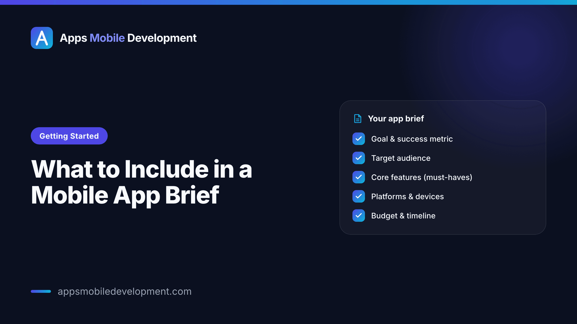 Illustration for a guide on what to include in a mobile app brief